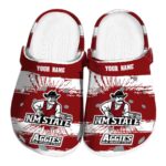 customized new mexico state aggies paint splatter graphics clog best selling