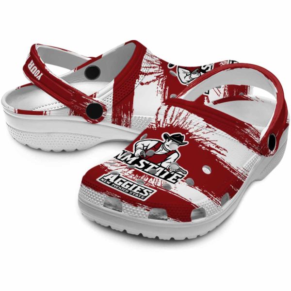 customized new mexico state aggies paint splatter graphics clog high quality