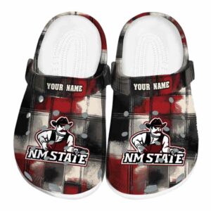 customized new mexico state aggies plaid fusion clog best selling