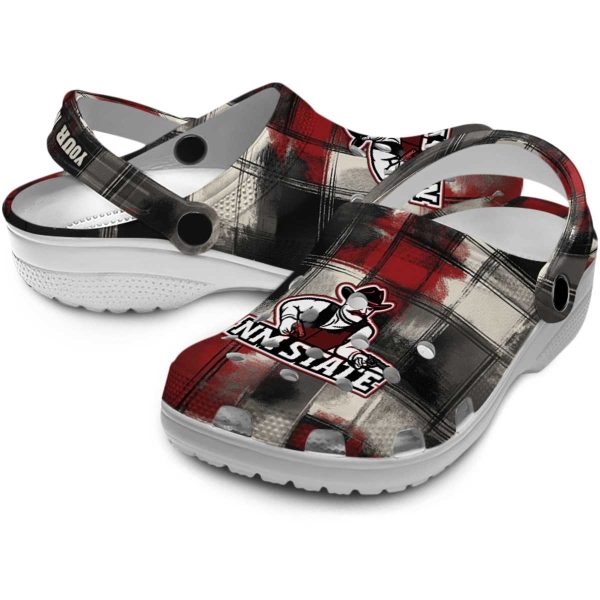 customized new mexico state aggies plaid fusion clog high quality