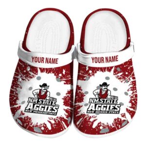 customized new mexico state aggies splash art clog best selling