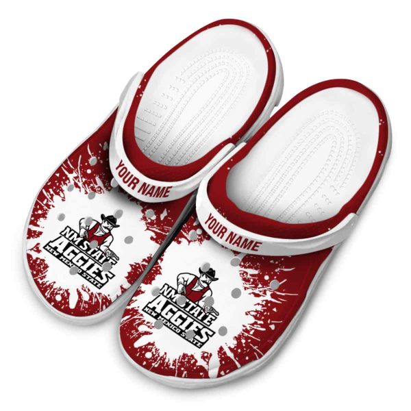 customized new mexico state aggies splash art clog latest model