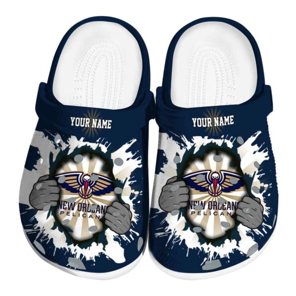 customized new orleans pelicans gripping hand clog best selling