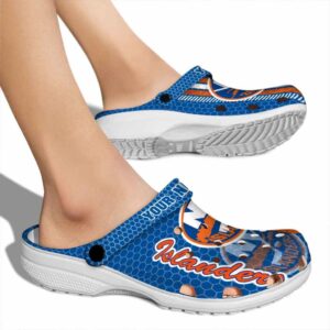 customized new york islanders contrasting stripes clog fashion forward