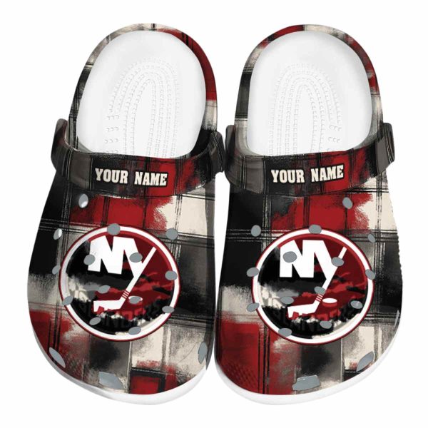 customized new york islanders plaid fusion clog best selling