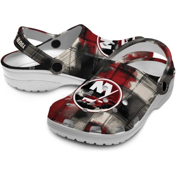 customized new york islanders plaid fusion clog high quality