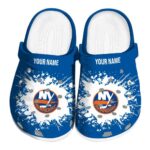 customized new york islanders splatter background clog best selling