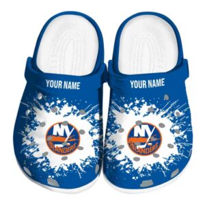 customized new york islanders splatter background clog best selling