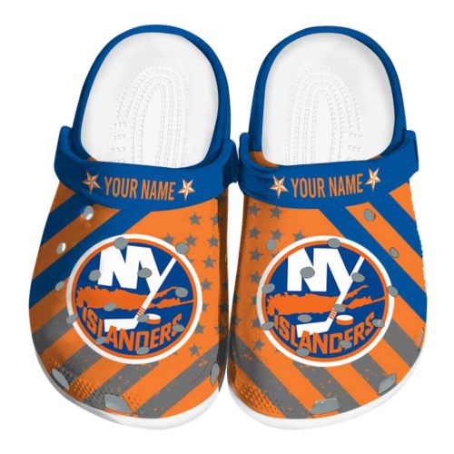 customized new york islanders star spangled graphic clog best selling