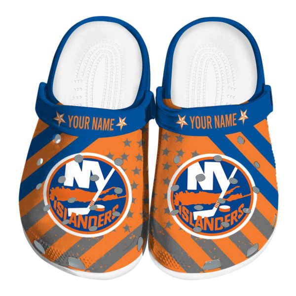 customized new york islanders star spangled graphic clog best selling