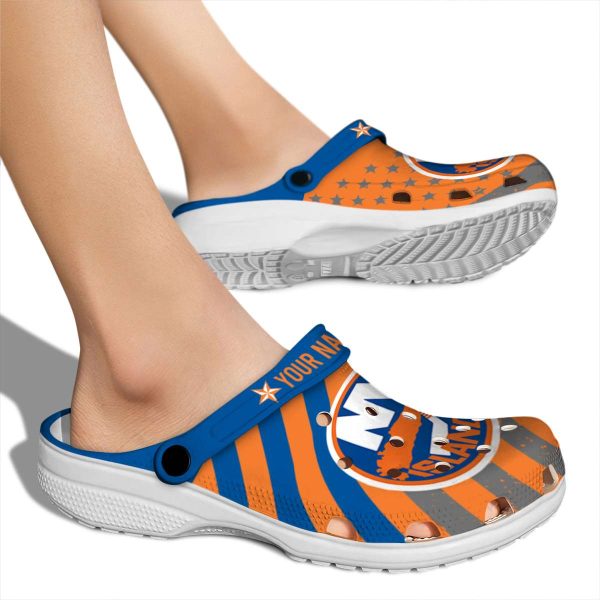 customized new york islanders star spangled graphic clog fashion forward