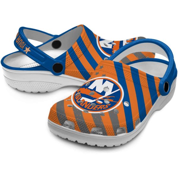 customized new york islanders star spangled graphic clog high quality