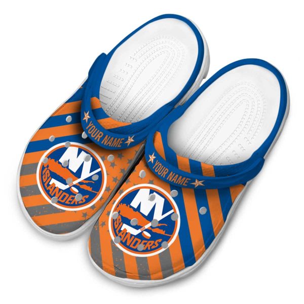 customized new york islanders star spangled graphic clog latest model