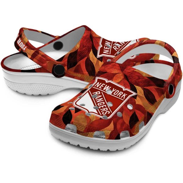 customized new york rangers autumn leaves clog high quality
