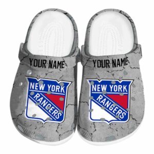 customized new york rangers cracked texture clog best selling