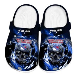 customized new york rangers gothic skull clog best selling
