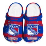 customized new york rangers paint splatter graphics clog best selling