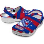 customized new york rangers paint splatter graphics clog best selling