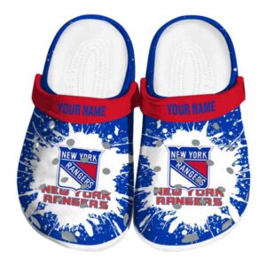 customized new york rangers splash art clog best selling