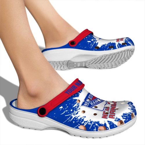 customized new york rangers splash art clog fashion forward