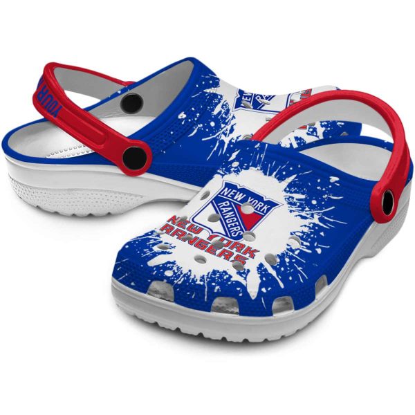 customized new york rangers splash art clog high quality