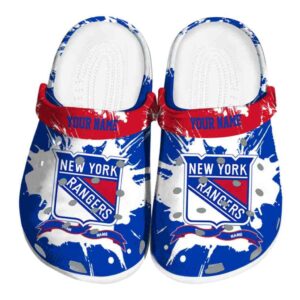 customized new york rangers splatter pattern clog best selling