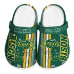 customized north dakota state bison contrasting stripes clog best selling