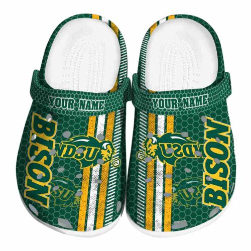 customized north dakota state bison contrasting stripes clog best selling