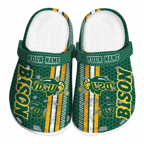 customized north dakota state bison contrasting stripes clog best selling