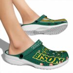 customized north dakota state bison contrasting stripes clog best selling