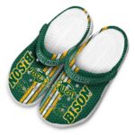 customized north dakota state bison contrasting stripes clog best selling