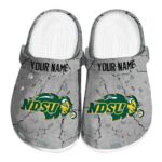 customized north dakota state bison cracked texture clog best selling