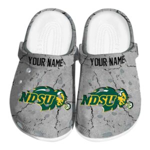 customized north dakota state bison cracked texture clog best selling