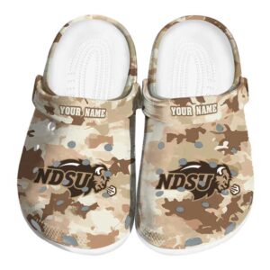 customized north dakota state bison desert camo clog best selling