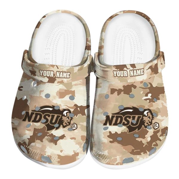 customized north dakota state bison desert camo clog best selling