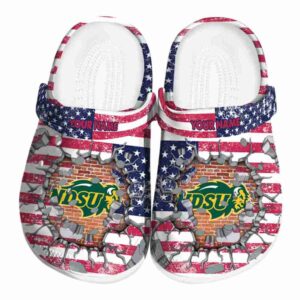 customized north dakota state bison freedom splinter clog best selling