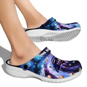 customized north dakota state bison galaxy swirl clog fashion forward