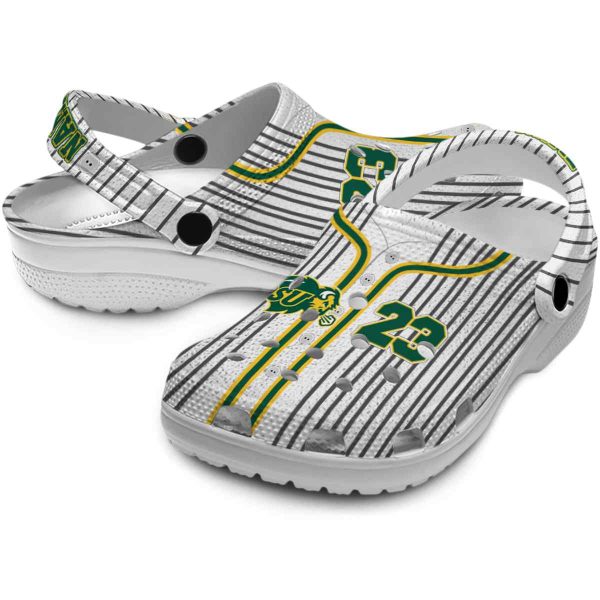 customized north dakota state bison pinstripe pattern clog high quality