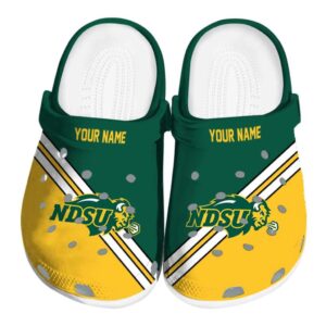 customized north dakota state bison striped accents clog best selling