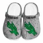 customized north texas mean green cracked texture clog best selling
