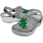 customized north texas mean green cracked texture clog best selling