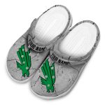 customized north texas mean green cracked texture clog best selling