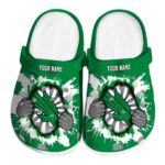 customized north texas mean green gripping hand clog best selling