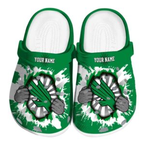 customized north texas mean green gripping hand clog best selling