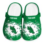 customized north texas mean green splatter background clog best selling