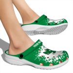 customized north texas mean green splatter background clog best selling