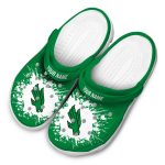 customized north texas mean green splatter background clog best selling