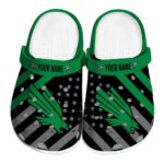 customized north texas mean green star spangled graphic clog best selling
