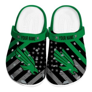 customized north texas mean green star spangled graphic clog best selling