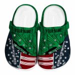 customized north texas mean green star spangled side pattern clog best selling